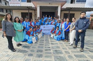 The Female Community Health Volunteers (FCHVs) receiving detection training in Nepal.