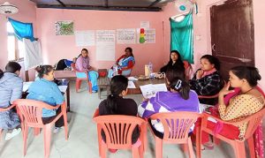 WHO-CST training with Female Community Health Volunteers in Delhi, India.
