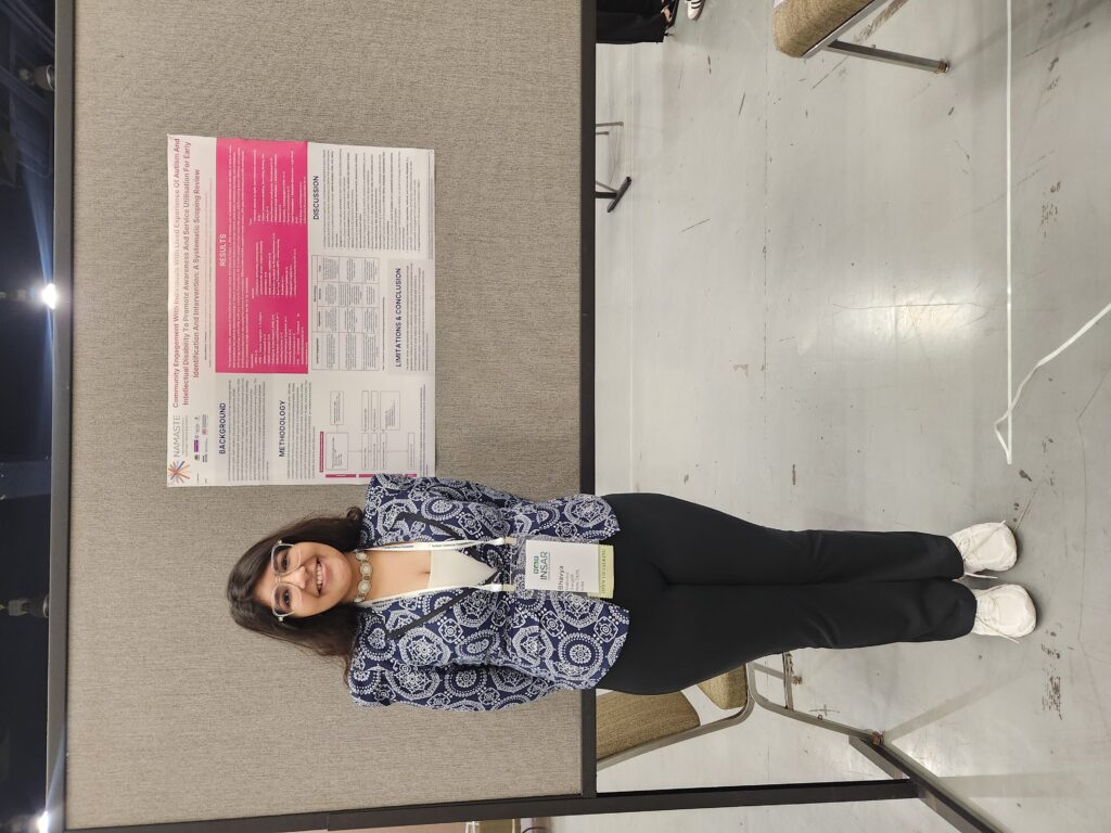  Bhavya with her INSAR poster